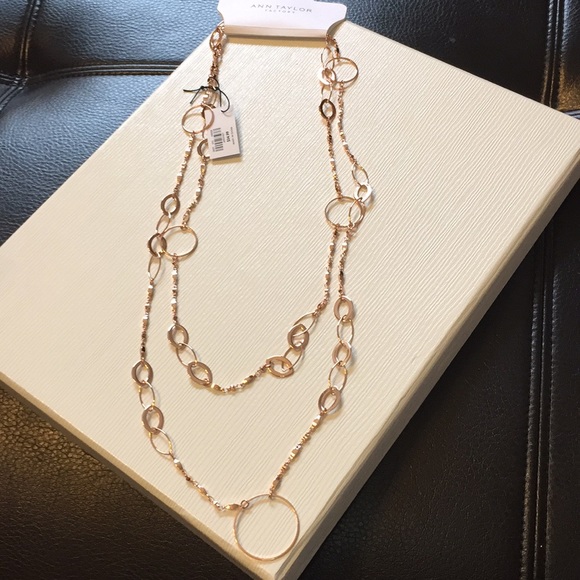 Jewelry - Rose goldtone long layering necklaces